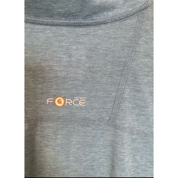 Carhartt Force quarter zip pullover blue size medium 8-10 euc - Picture 5 of 9